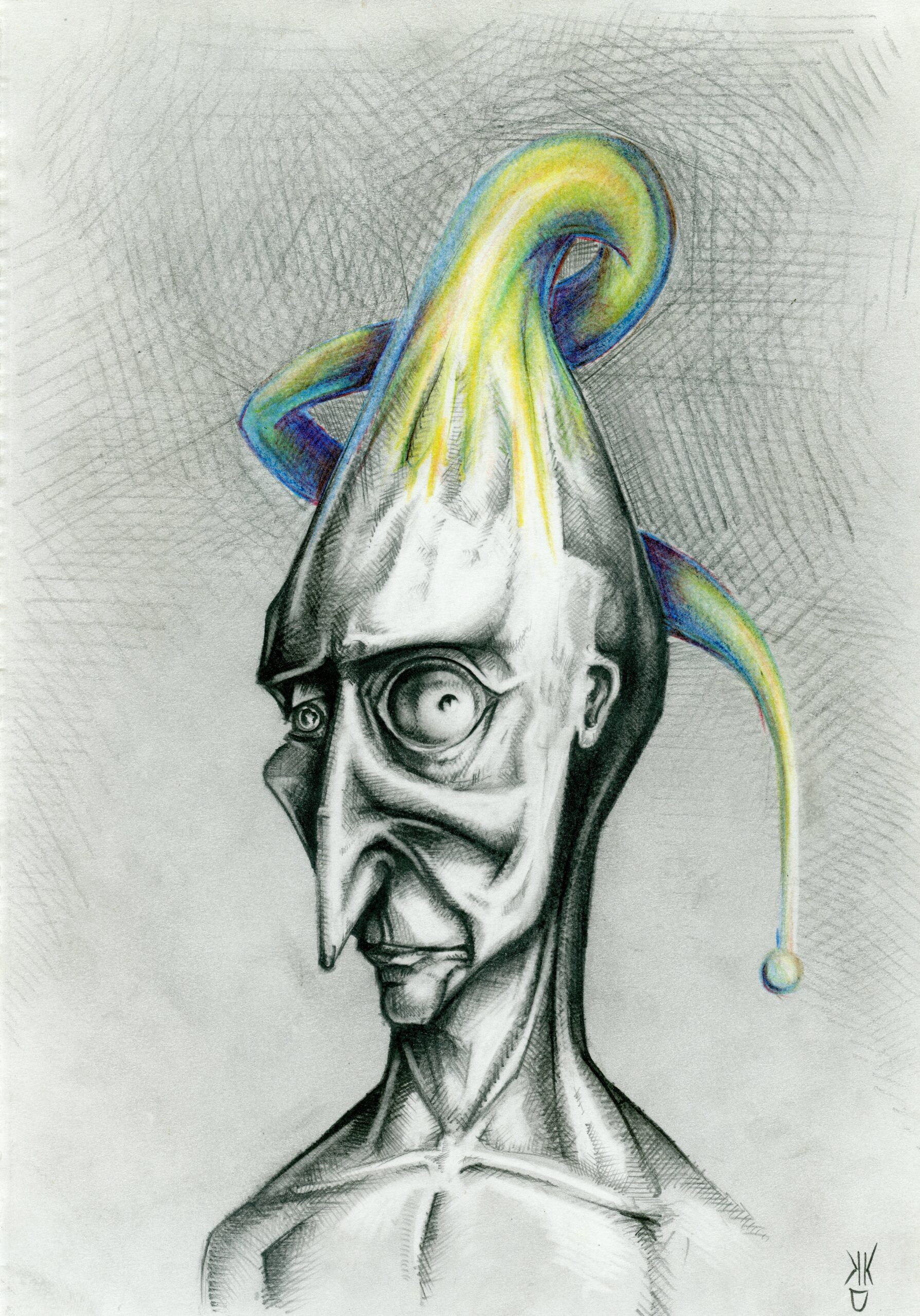 3. HNY., Hatters 3, 2020, pencil, paper, 29 x 21 cm, 190 euro